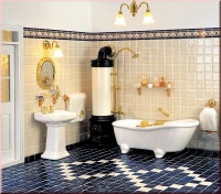 Badezimmer eingerichtet