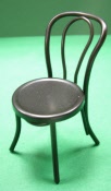 Café Bistro Stuhl Metall schwarz