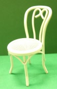  Café Bistro Stuhl Metall weiß 