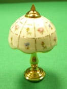 Tischlampe Tiffany Gold Karo 