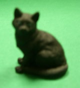 Katze schwarz sitzt
