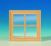 Sprossen Fenster 4-teilig mit Glas 