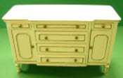 Kommode Anrichte Sideboard Elfenbein Gold 