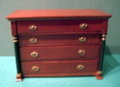 Kommode Nussbaum Biedermeier 