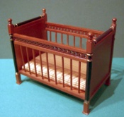 Kinderbett Biedermeier Nussbaum