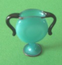 Glasvase blau mundgeblasen