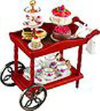 Servierwagen Kaffee und Kuchen 