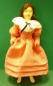 Biegepuppe Mädchen Teenager apricot Kleid 