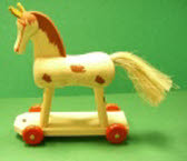 Pferd Holz auf Räder 