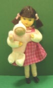Biegepuppe Mädchen mit Puppe Erna Meyer 