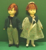 Biegepuppe Mädchen und Junge Geschwister Erna Meyer 