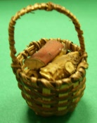  Kaminholzkorb mit Holz 