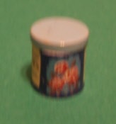 Blechdose klein blau Rosen 
