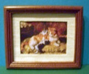 Babybild Katzen Passepartout Rahmen 