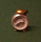Wecker rund Zinn 