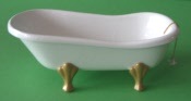 Badewanne weiss-gold Guss