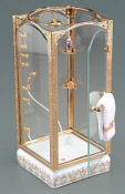 Glasdusche echt Glas Messing 
