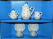 Kaffeeservice 2 Personen blau Bodo Hennig 