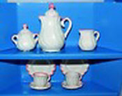 Kaffeeservice 2 Personen rosa Bodo Hennig 
