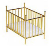 Kinderbett Gitterbett Messing