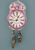 Wanduhr Englische Rose rot Reutter 