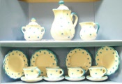 Kaffeeservice 4 Personen blau Bodo Hennig 