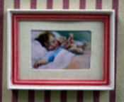  Babybild rosa Passepartout Rahmen 