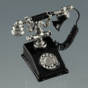 Telefon nostalgisch schwarz