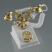 Telefon nostalgisch weiss